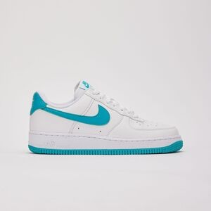Nike White and Teal Sneakers